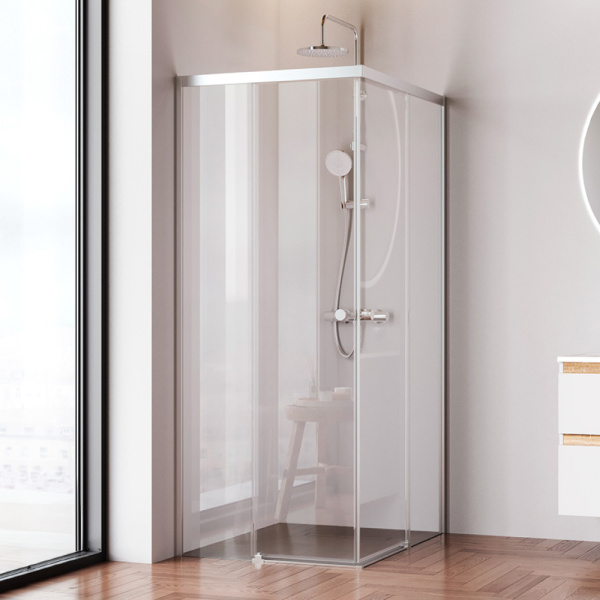 W94G-403-100280-MT1K X-joy Душевое ограждение AM.PM прямоугольн.,раздвиж.двери 100x80 хром мат