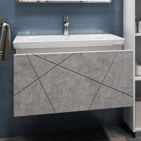 Тумба под раковину подвесная VIGO Geometry 035 бетон, 80 см