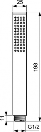 Душевая лейка Ideal Standard IdealRain BC774XG черная матовая