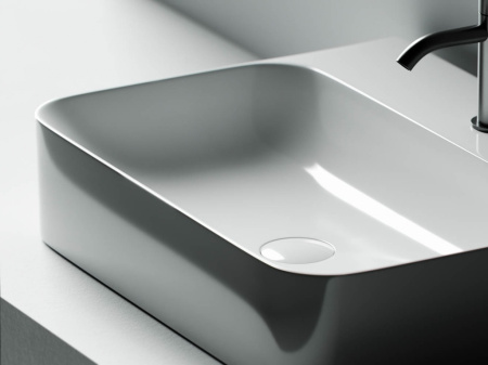 Умывальник Ceramicanova AURA с 1 отверстием для смесителя, без перелива 610*480*140мм, Белый, CN2001