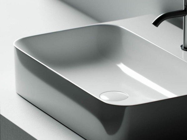 Умывальник Ceramicanova AURA с 1 отверстием для смесителя, без перелива 610*480*140мм, Белый, CN2001