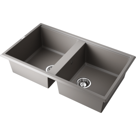 Кухонная мойка Omoikiri Tedori 86-2-GR Tetogranit/leningrad grey 4993572