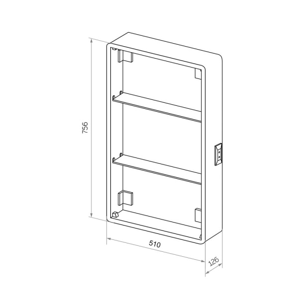 Зеркало-шкаф Reflexion Circle LED 550х800 RF2107SR