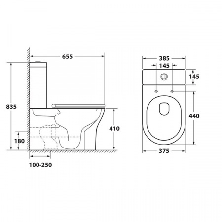 Унитаз-компакт OWL Eter Cirkel-G OWLT190202 с сиденьем DP микролифт