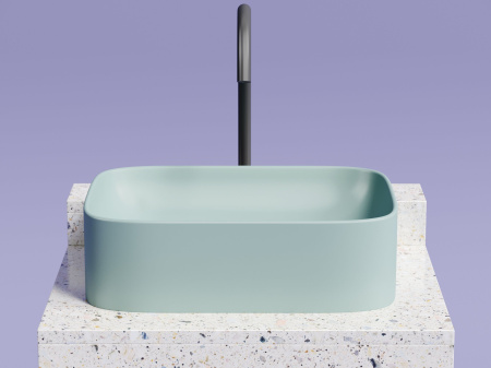 Умывальник чаша накладная прямоугольная Ceramicanova Element 505*380*150мм, зеленый матовый, CN6052MLG