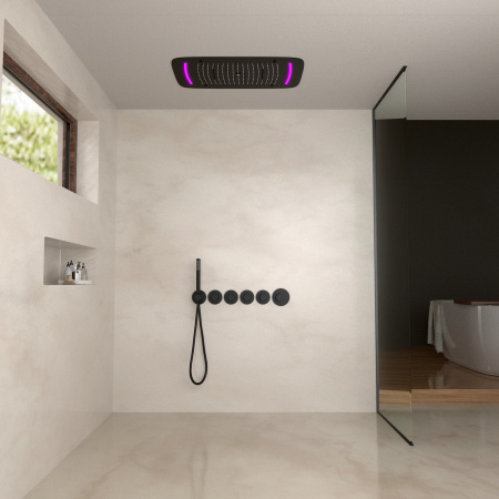 Встраиваемая душевая система с термостатом TIMO Saona SX-2319/03SM, черный