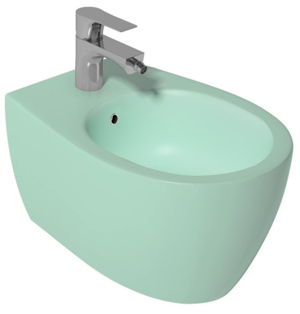 Биде ISVEA Sentimenti Neo подвесной  363*510*400 цвет мятно-зеленый матовый 10AR41010SV-2T