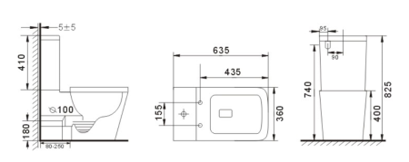 Напольный унитаз Gid Tr2170Bm 62217Y черный матовый, безободковый, микролифт дюропласт