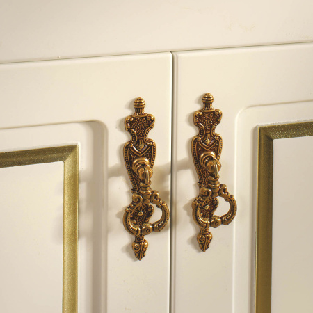 Тумба под умывальник Belux Империя напольная 85 Слоновая кость с золотой патиной