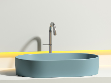 Умывальник чаша накладная овальная Ceramicanova Element 608*385*122мм, Зеленый матовый, CN6048MLG