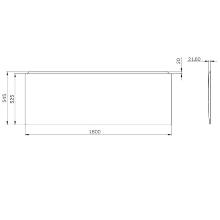 W94A-180-080W-P X-Joy панель фронтальная для ванны 180х80