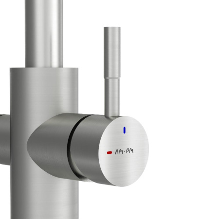 F85B07711 X-Joy S, Смеситель для кухни AM.PM с С-изливом с каналом для питьевой воды, сатин