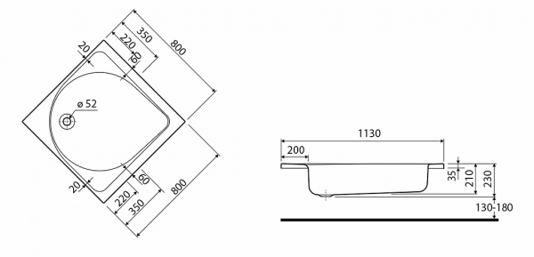 Душевой поддон Kolo Deep XBK0380000