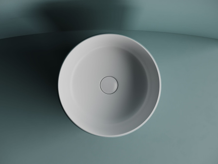 Раковина накладная круглая Ceramicanova Element 356*356*135, белый матовый, CN6073MW