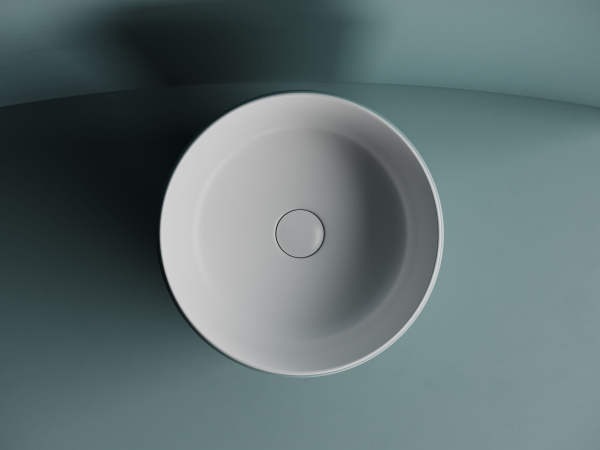 Раковина накладная круглая Ceramicanova Element 356*356*135, белый матовый, CN6073MW