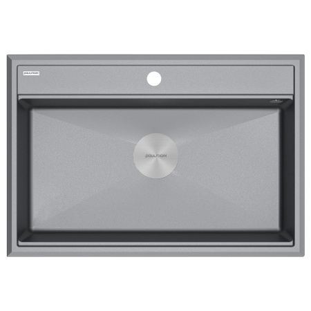 Мойка Paulmark STEPIA 80 PM117551-GRM 510х750х190 мм, IT-GRANIT, серый металлик