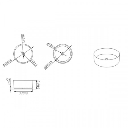 Умывальник Bravat C22284W-ENG