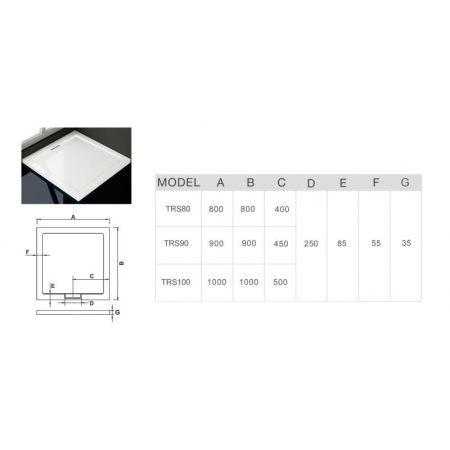 Душевой поддон с сифоном WeltWasser WW TRS 100