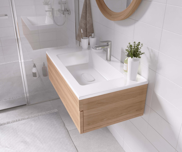 Раковина из литьевого мрамора Taliente 77 см 4627173210430 мебельная цвет белый