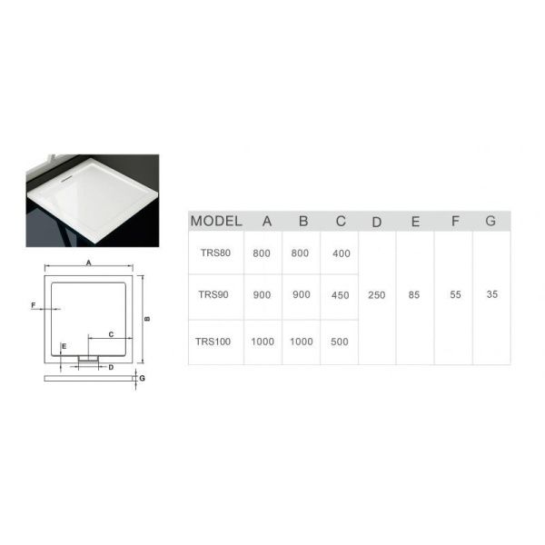 Душевой поддон с сифоном WeltWasser WW TRS 100