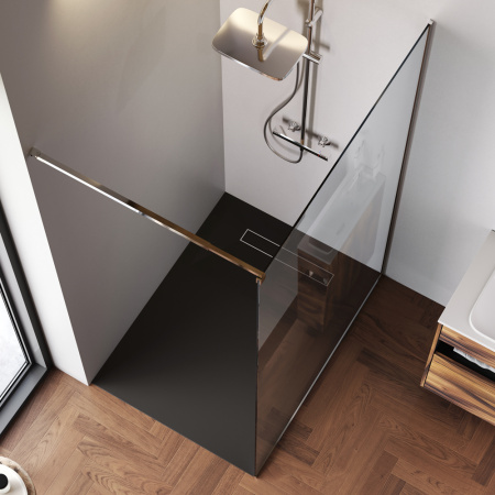 W84WI-120-F1-MTE Душевая перегородка AM.PM Func 120x200, стекло прозр. 8 мм + покрытие, профиль мат хром