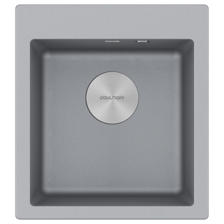 Мойка Paulmark KANTE 45 PM104651-GRM 510х465х200 мм, IT-GRANIT, серый металлик
