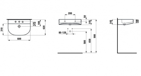 Умывальник Laufen Sonar 8103424001081 60x42x14.5