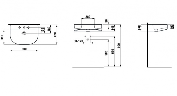 Умывальник Laufen Sonar 8103420001081 60x42x14.5