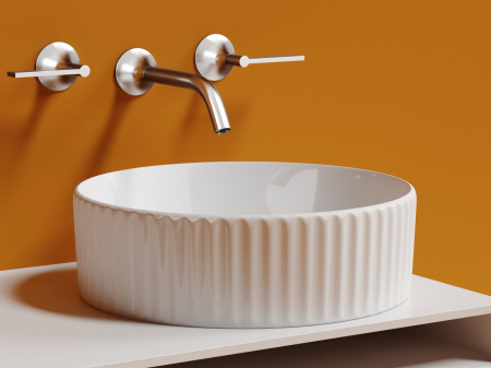 Умывальник чаша накладная круглая Ceramicanova Element 360*360*115мм, белый, CN6057