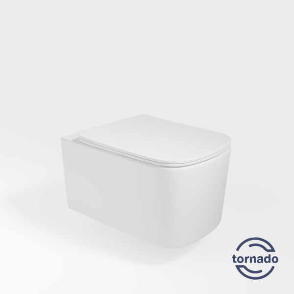Унитаз подвесной Vincea Tornado Ultra VT1-32T, цвет белый, ультратонкое сиденье soft-close