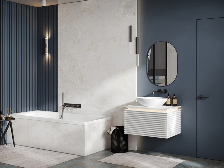 Умывальник Belux Дубай 480 Белый матовый, Solid Surface