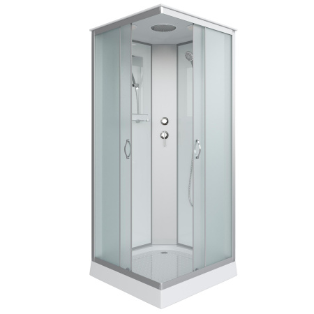 Душевая кабина Niagara Classic NG-1101-14 (90х90х215) низкий поддон(13см),стекло матовое,3 места с полкой