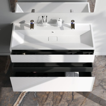 M50AFHX1203WM Inspire V2.0 База под раковину AM.PM, подвесная, 120 см, 3 ящика, push-to-open, белый матовый