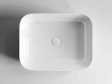 Умывальник чаша накладная прямоугольная Ceramicanova Element 500*390*130мм, Белый, CN6011