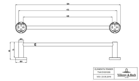 Держатель для полотенец Villeroy&Boch Elements TVA15100100061