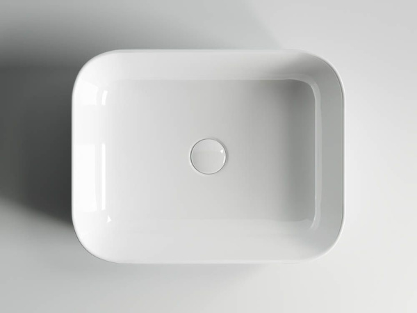 Умывальник чаша накладная прямоугольная Ceramicanova Element 500*390*130мм, Белый, CN6011