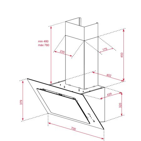 Кухонная вытяжка TEKA DVT 78660 TBS BK 112930041