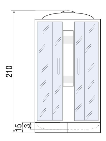 Душевая кабина River NARA LIGHT 100/15 MT 1000х1000х2100мм