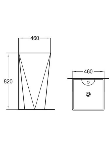 Раковина напольная WeltWasser WW LEERBACH 460 MT-BL