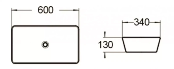 Раковина SantiLine SL-1012 60х34 белая