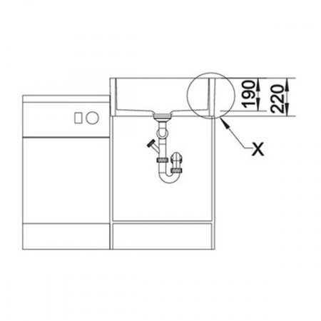 Кухонная мойка Blanco Panor 60 Ceramic c одним отверствием 514486