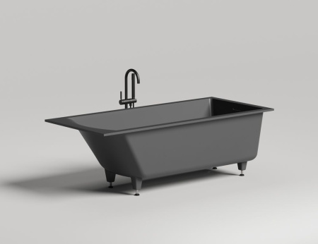 Ванна встраиваемая Salini CASCATA KIT 180x80, S-Sense, матовый белый 104513M