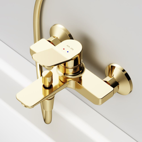 F85A10099 X-Joy, Смеситель для ванны и душа AM.PM, золото