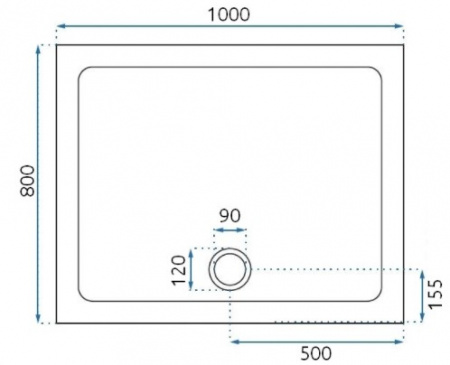 Душевой поддон Rea Breno 80x100 K012Y