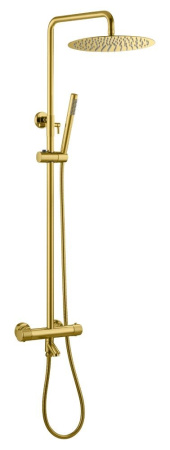 Душевая стойка Boheme Uno 468-T-MG Matt Gold, с термостатом