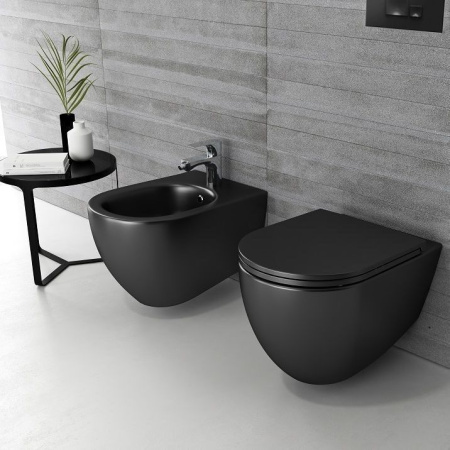 Унитаз ISVEA Infinity подвесной 365*530*400 -черный матовый 10NF02001SV-2N