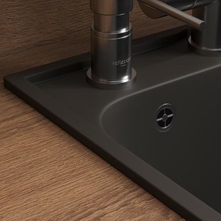 Кухонная мойка Reflection Quadra RF0243BL, черный