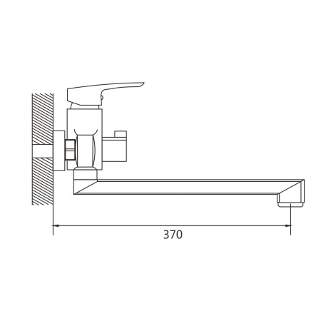 Смеситель для ванны Shevanik S8522, хром