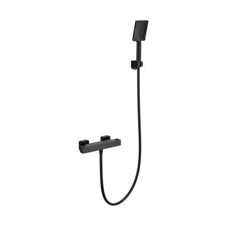 Смеситель для душа с термостатом WONZON & WOGHAND, Черный матовый (WW-B2026-A-MB)