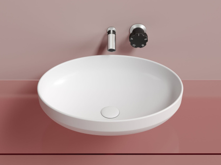 Умывальник чаша накладная овальная Ceramicanova Element 502*363*145мм, белый матовый, CN6056MW